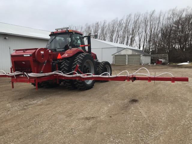 3 point mounted Valmar 2055 with a toolbar for interseeding